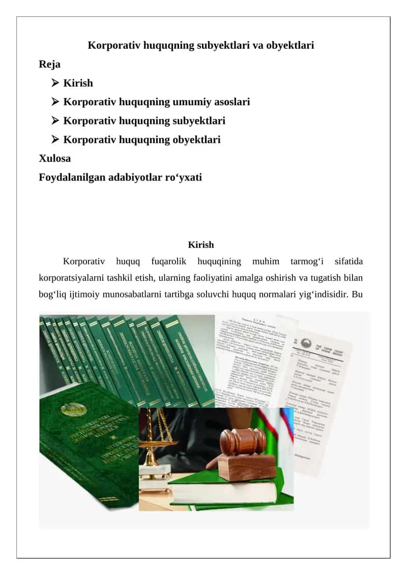Korporativ huquq 1