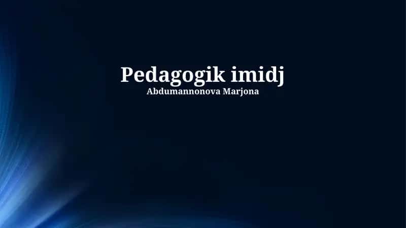 Pedagogik Tasvirning Turlari va Usullari 1