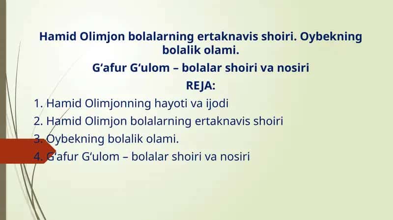 Bolalar adabiyoti o'tgan asrning 30-yillaridan 1