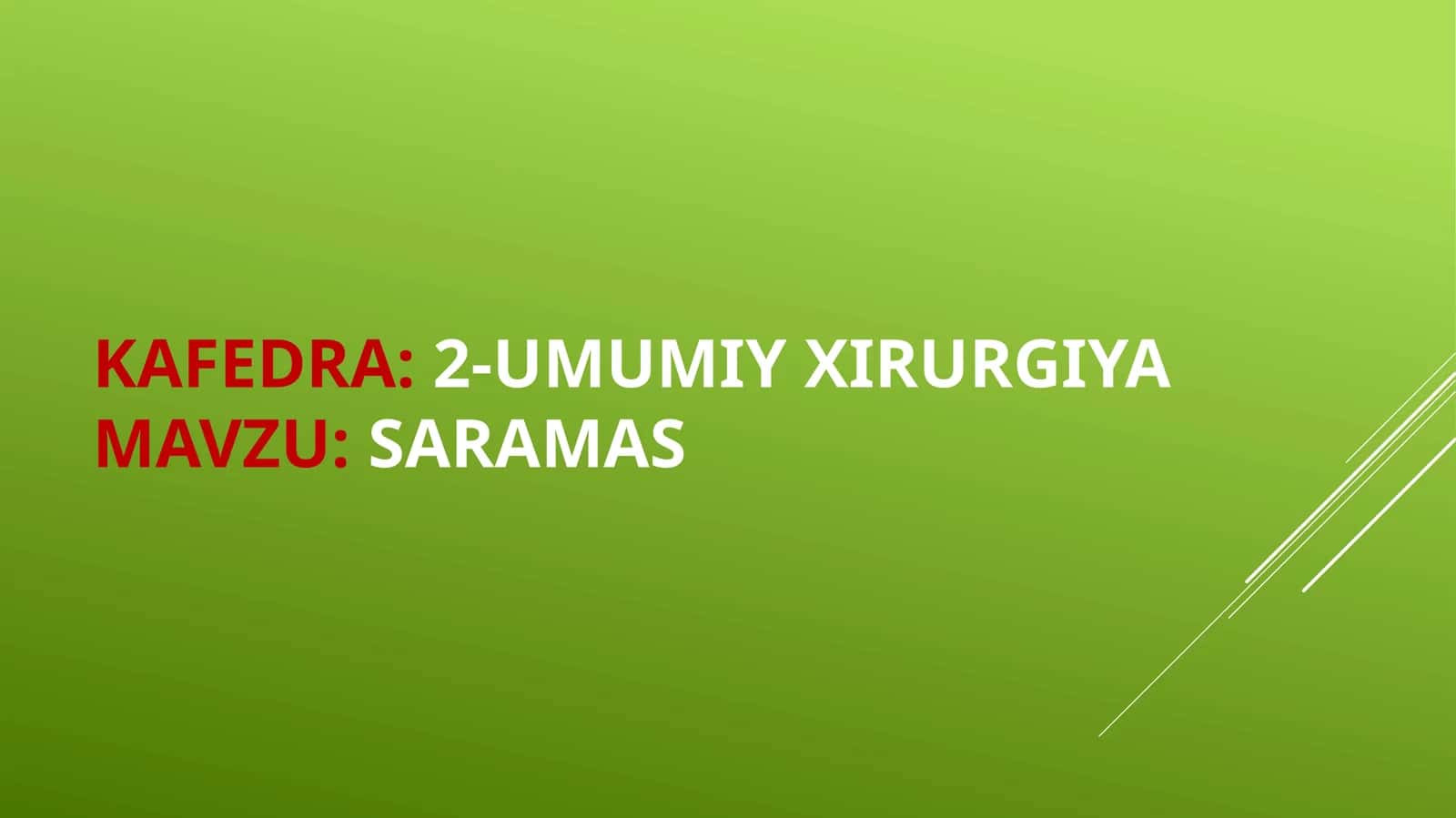 Saramas 1