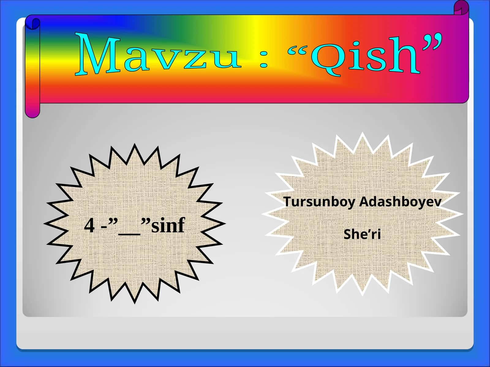 Qish mavzusida taqdimot ishi 1