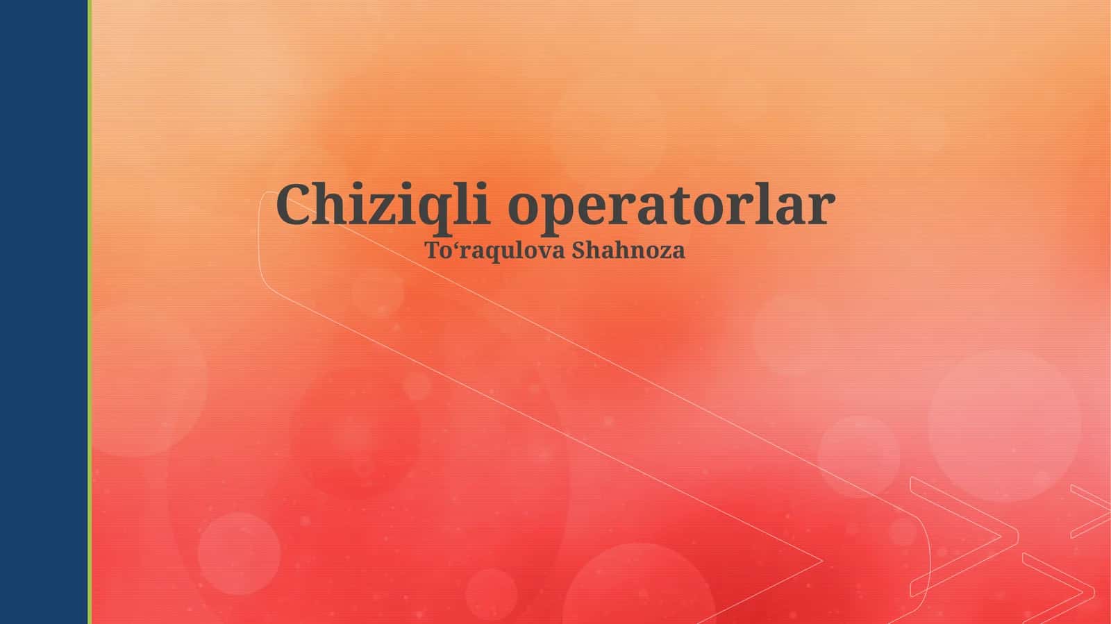 Chiziqli operatorlar 1