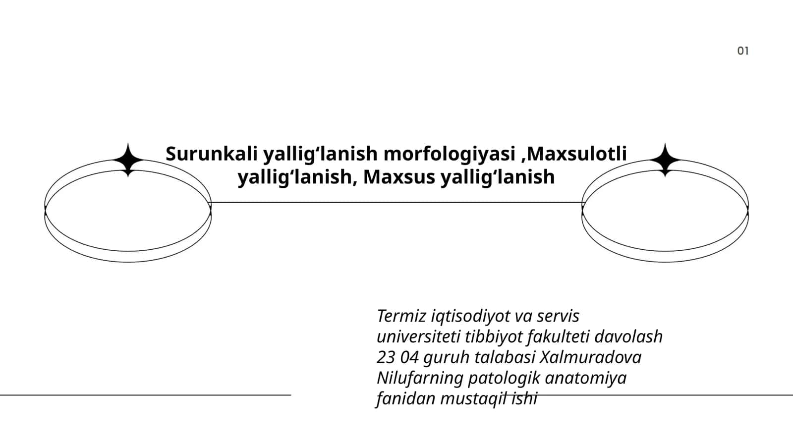 Xalmuradova Nilufarning patologik anatomiya fanidan mustaqil ish 1