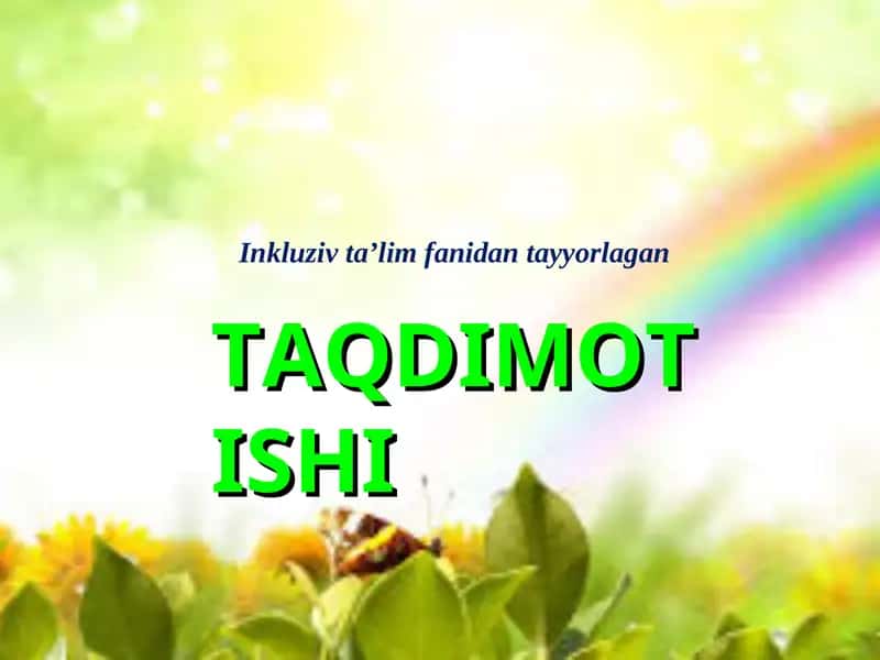Alohida yordamga muhtoj shaxslarning inkulizif ta’limi konsepsiyasining mohiyati va asosiy qoidalari 1