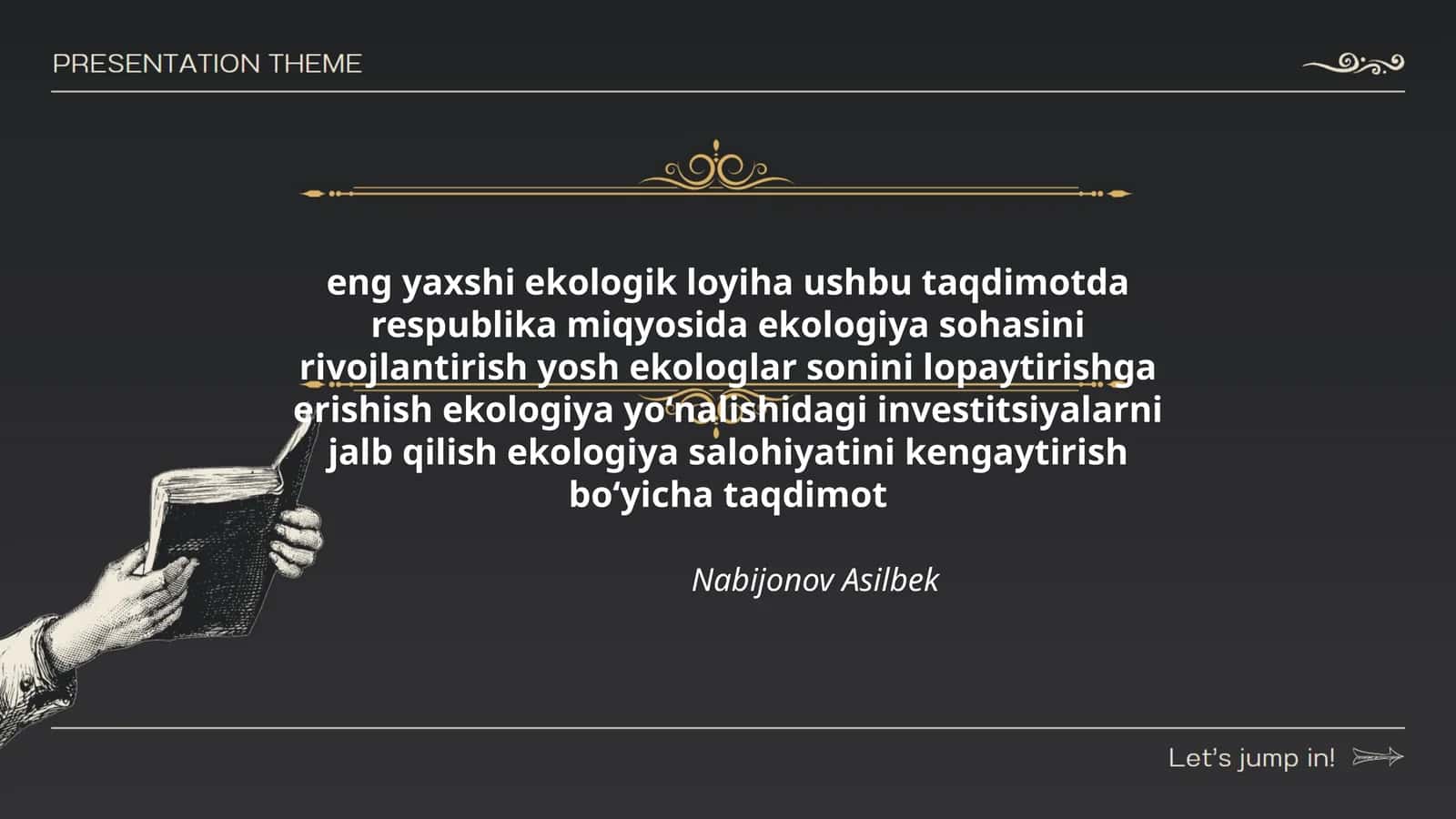 Eng yaxshi ekologik loyiha 1