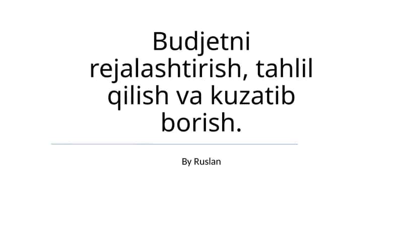 Byudjet tahlili 1