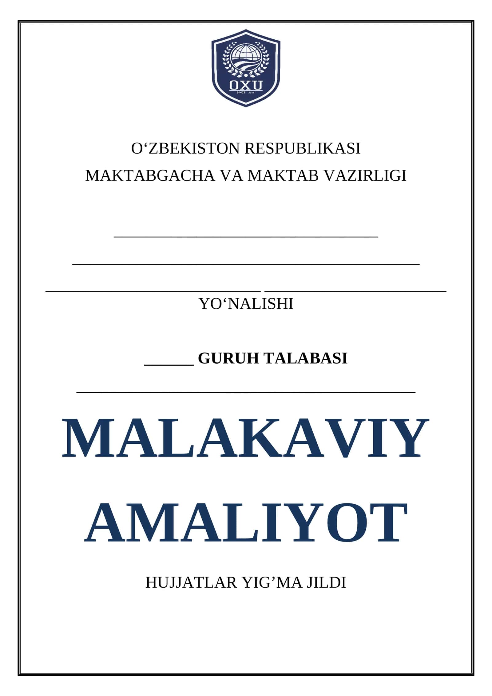 Amaliyot papka. 1