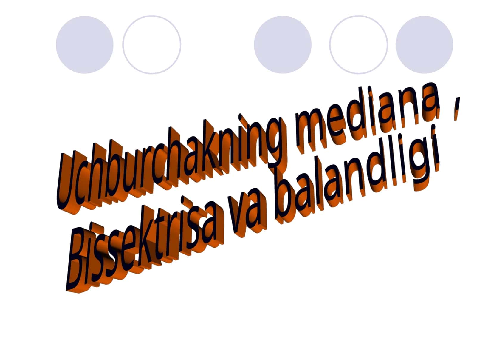 Uchburchakning mediana, Bissektrisa va balandligi 1