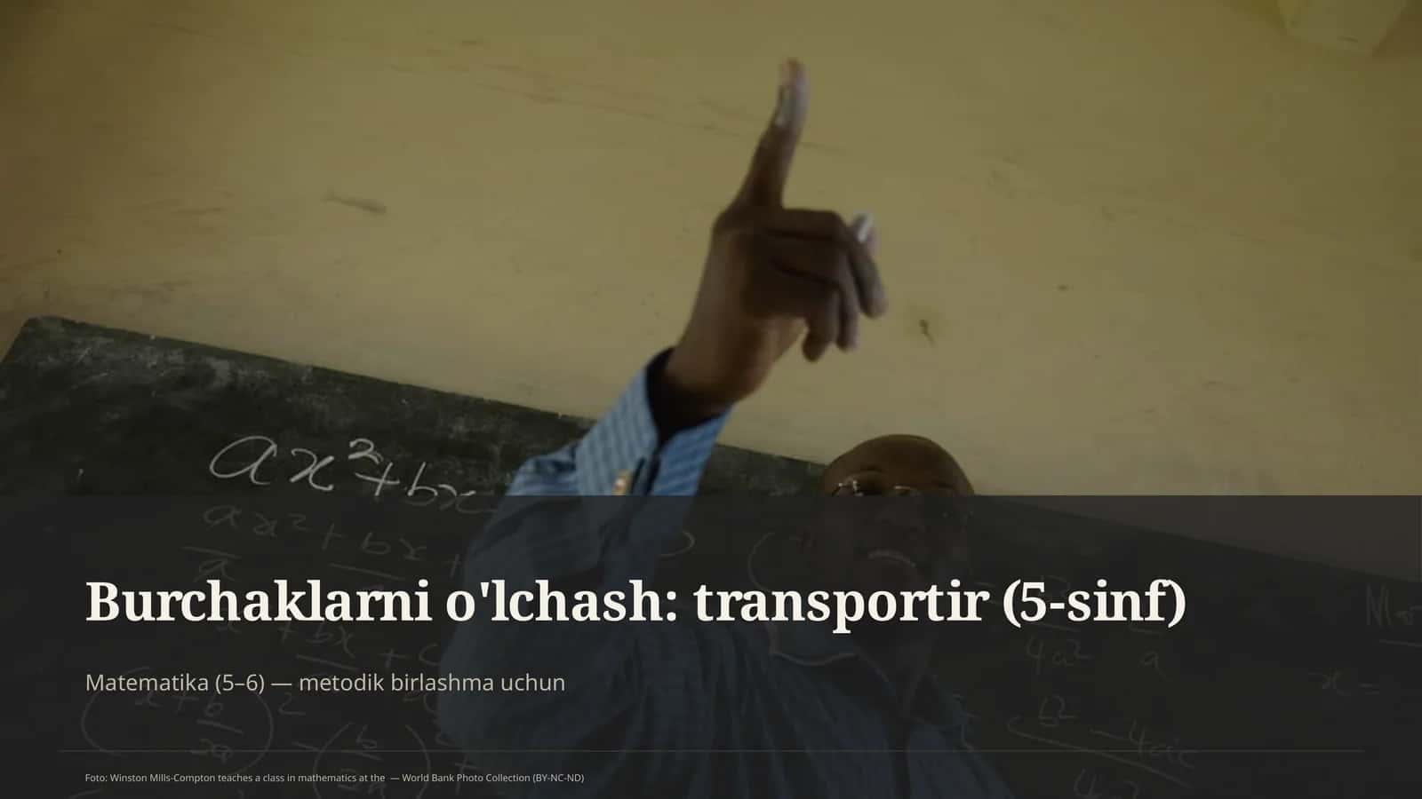 Burchaklarni o'lchash: transportir (5-sinf) 1