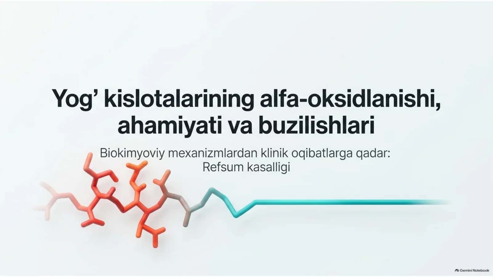 Yog‘ kislotalarining α-oksidlanishi: ahamiyati va buzilishlari — 15 slayd 1