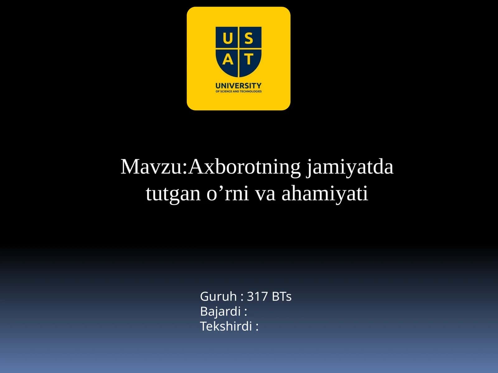 Axborotning jamiyat datutgano’rni va ahamiyati 1