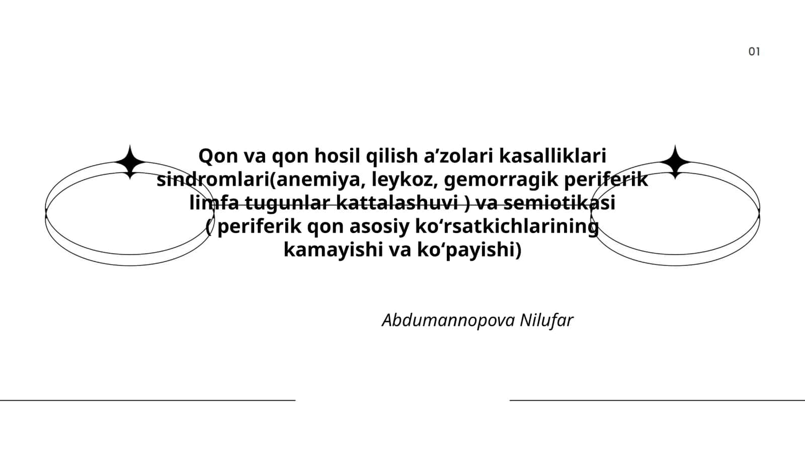 Qon va qon hosil qilish a’zolari kasalliklari sindromlari 1
