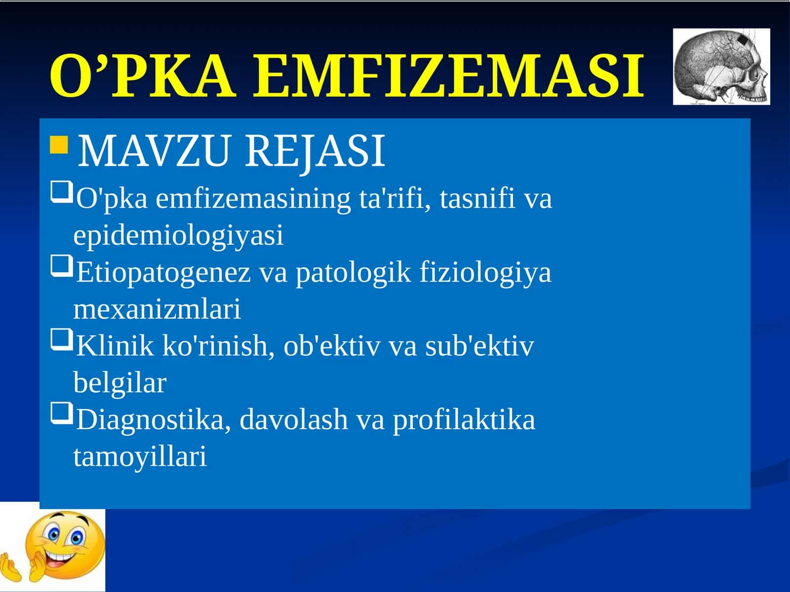 O'PKA EMFIZEMASI PREZENTATSIYA 1