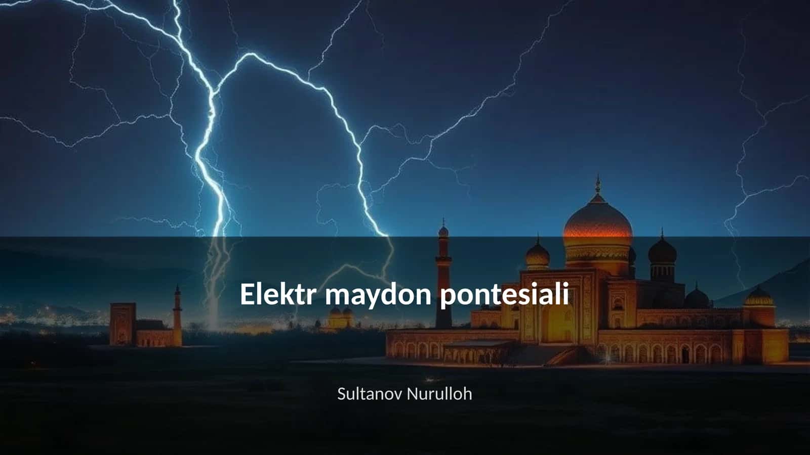 Elektr maydon pontesiali 1