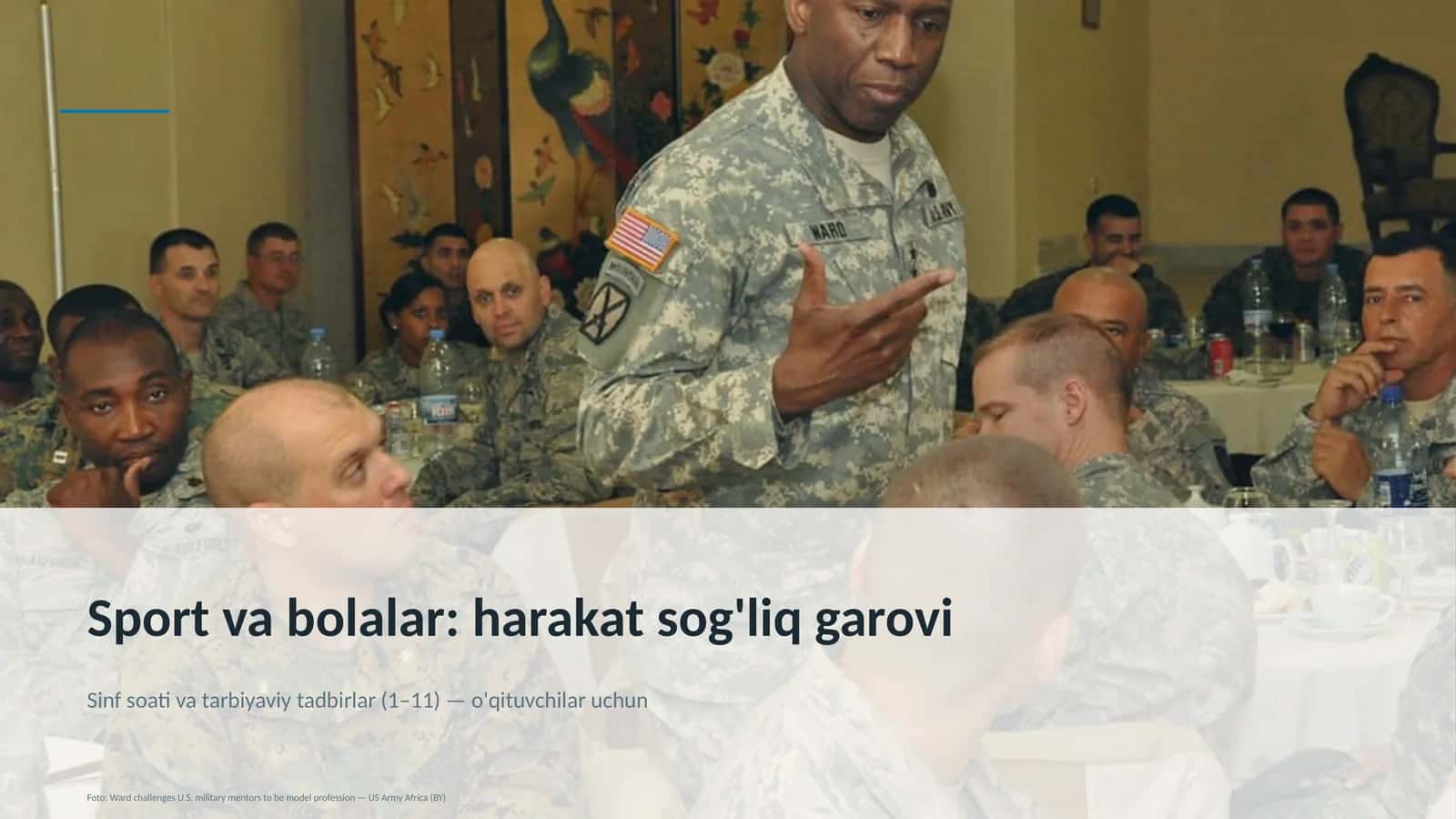 Sinf soati va tarbiyaviy tadbirlar (1–11) — o'qituvchilar uchun 1