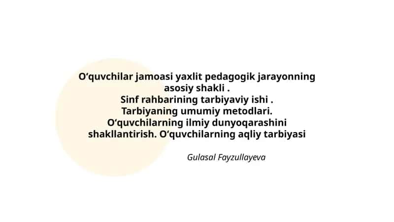 Oʻquvchilar jamoasi yaxlit pedagogik jarayonning asosiy shakli 1
