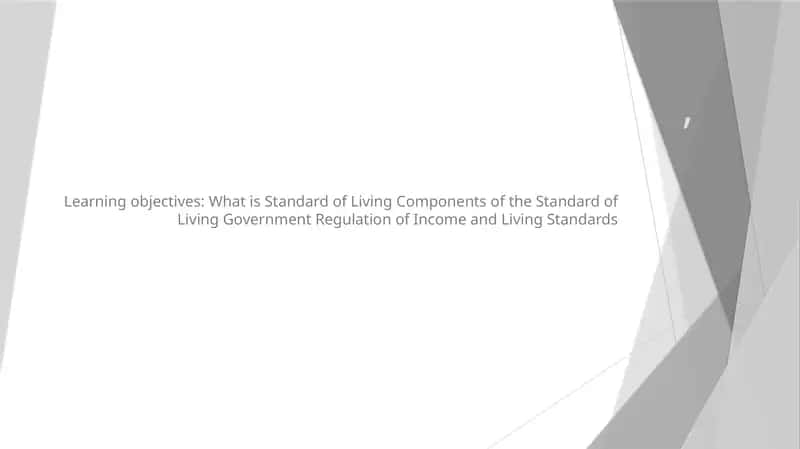 Standard of Living 1