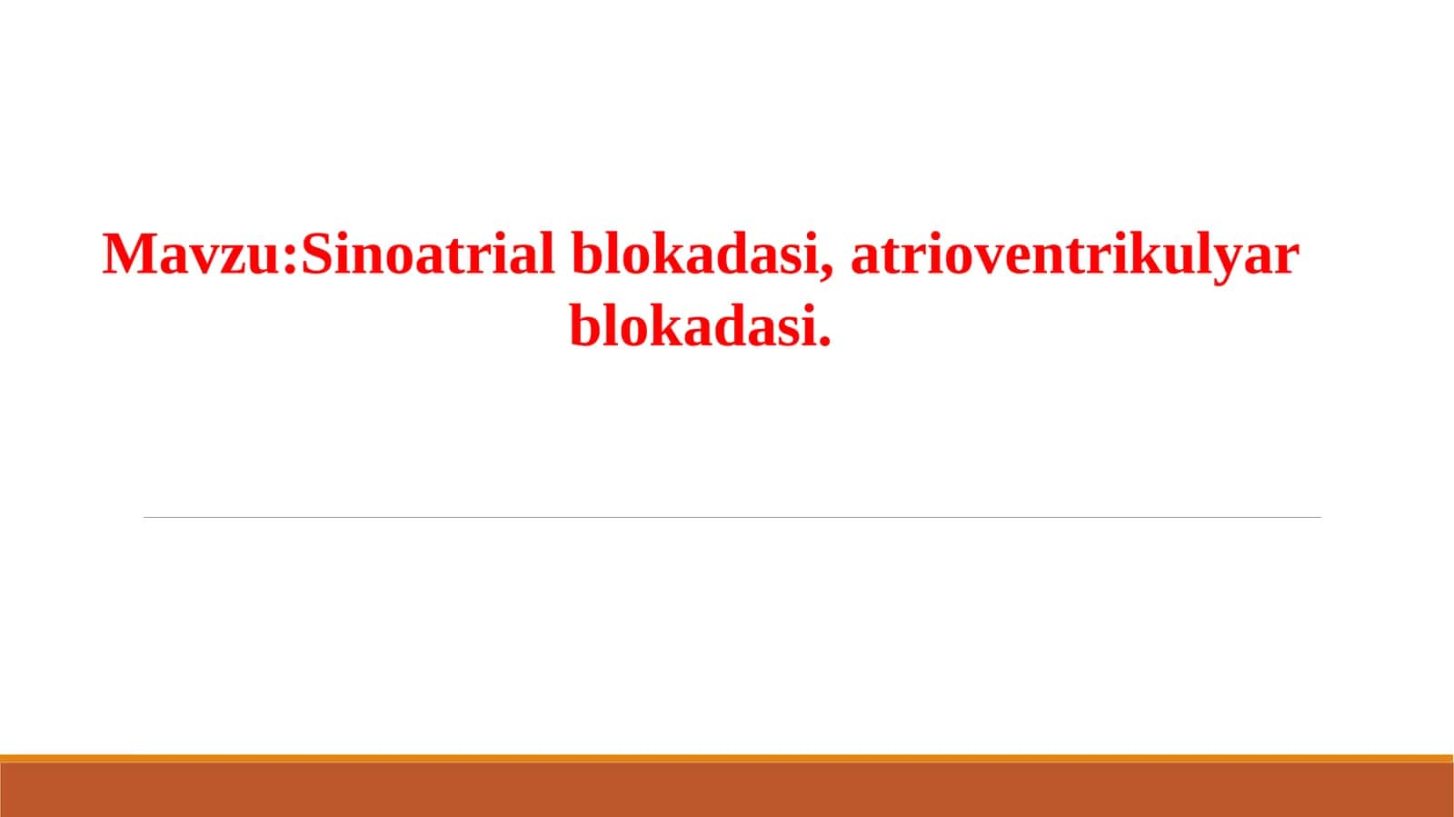 Sinoatrial blokada 1