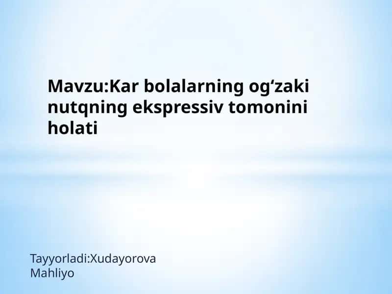 Nutqning ogʻzakini utqning ekspressiv tomonini holati 1
