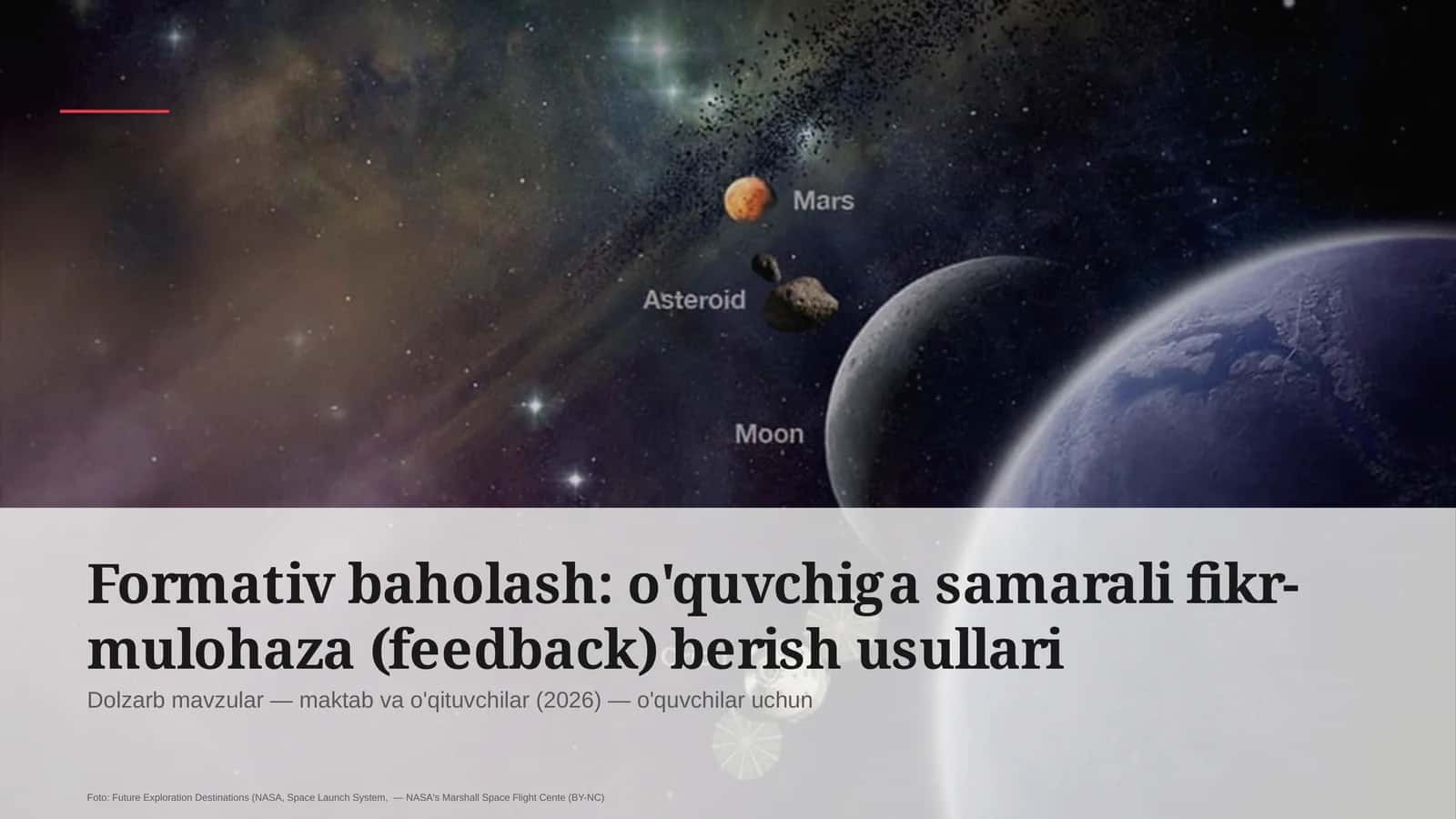 Formativ baholash: o'quvchiga samarali fikr-mulohaza (feedback) berish usullari 1