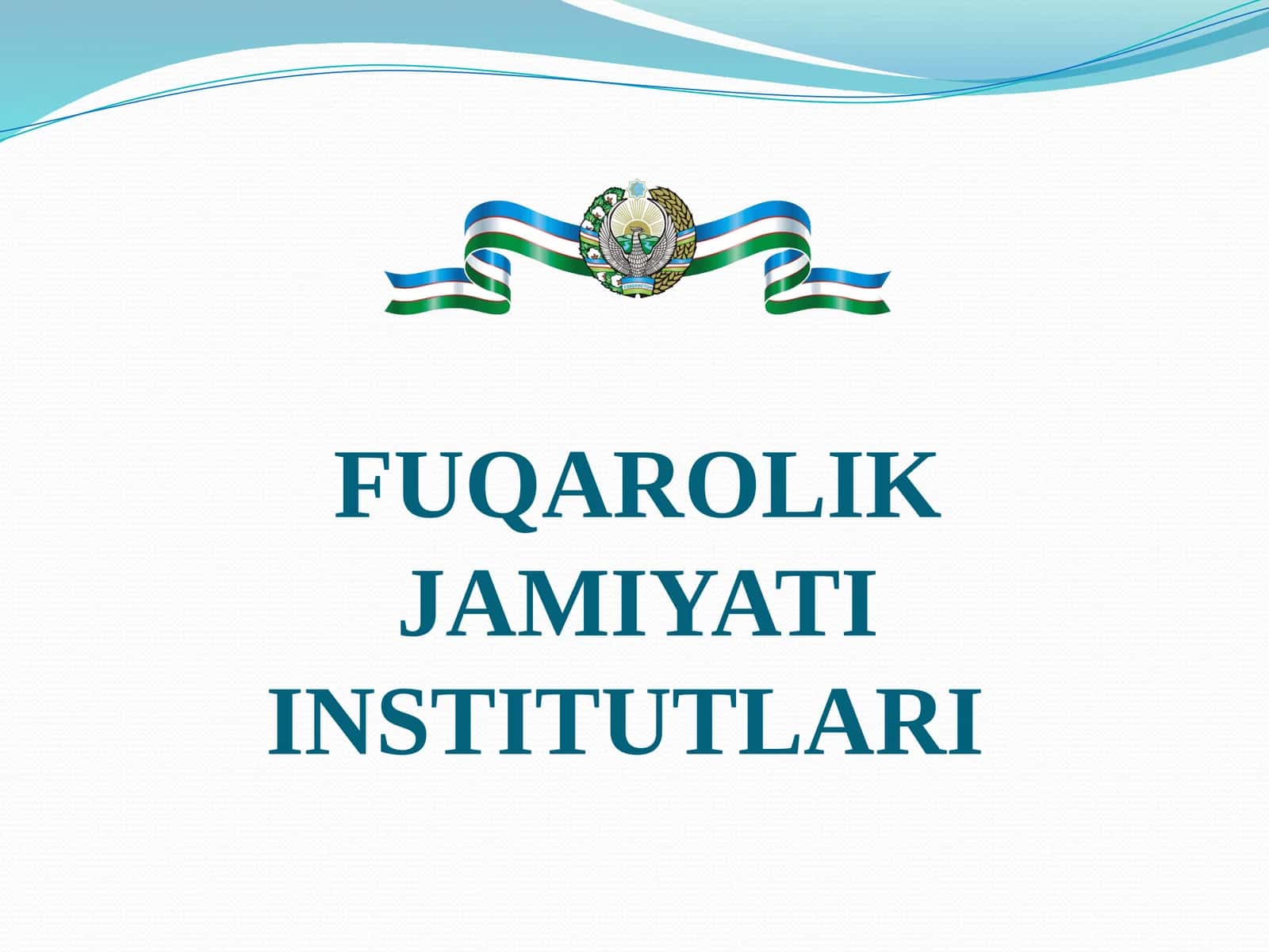 Fuqarolik Jamiyat Istitutlari 1