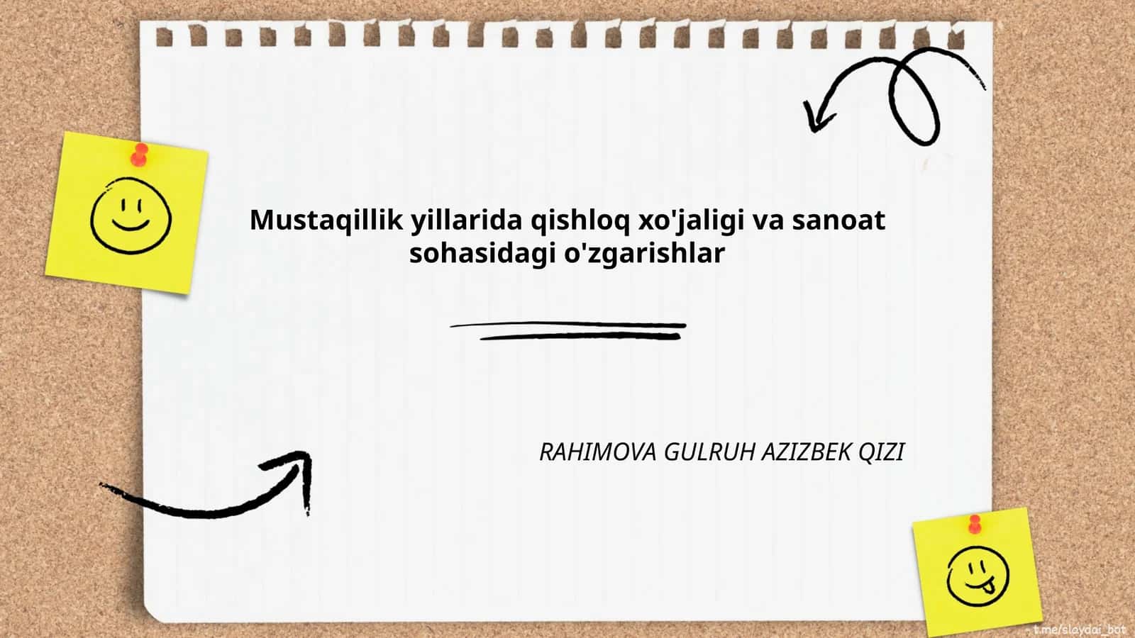 Mustaqillik yillarida qishloq xo'jaligi va sanoat sohasidagi o'zgarishlar 1