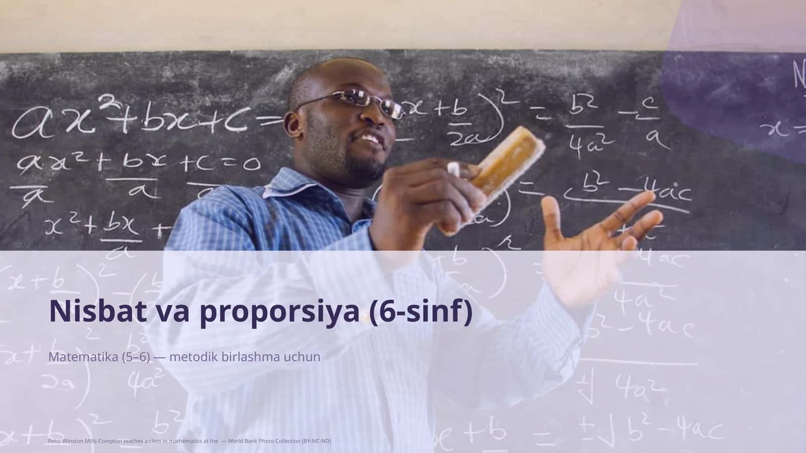 Nisbat va proporsiya (6-sinf) 1