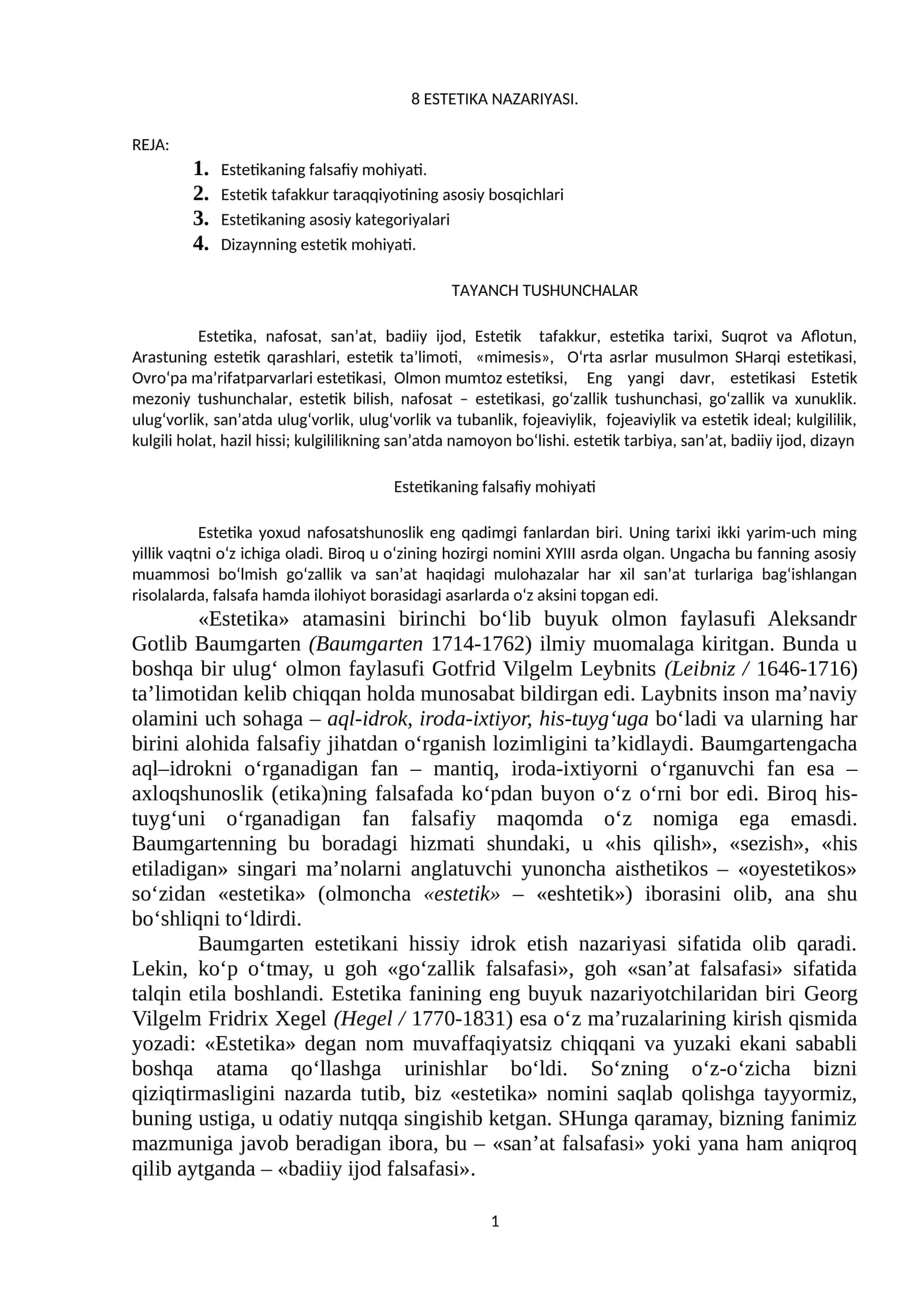 8 ESTETIKA NAZARIYASI 1