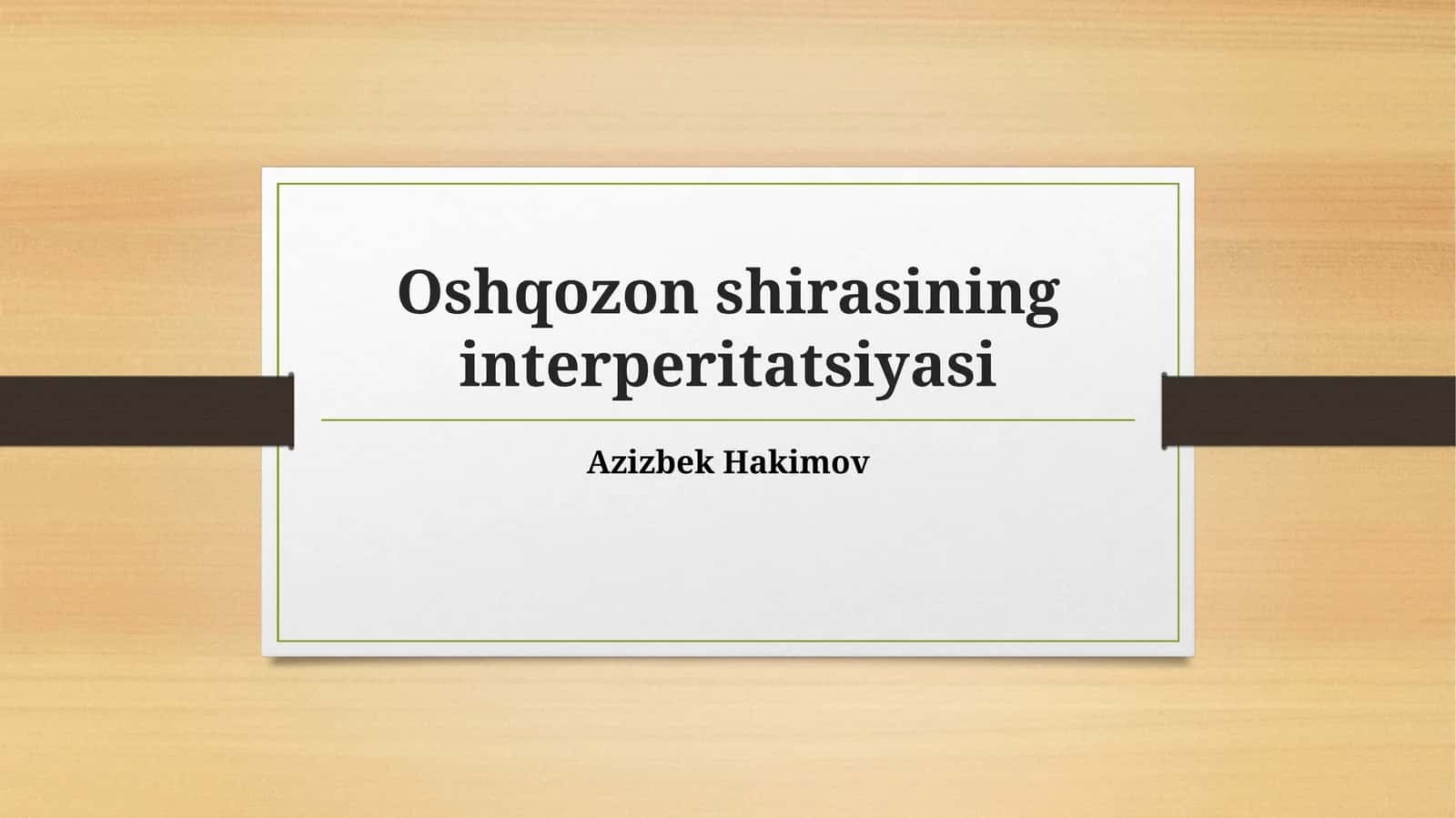 Oshqozon shirasining interperitatsiyasi 1