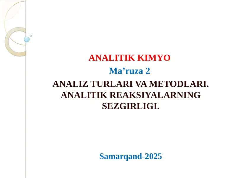 ANALITIK KIMYO 1