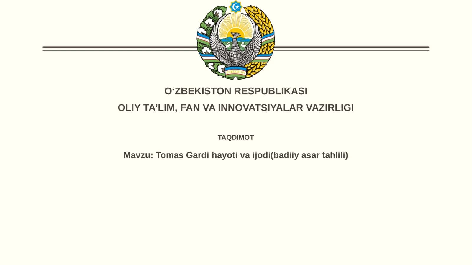 TomasGardi hayoti va ijodi (badiiy asar tahlili) 1