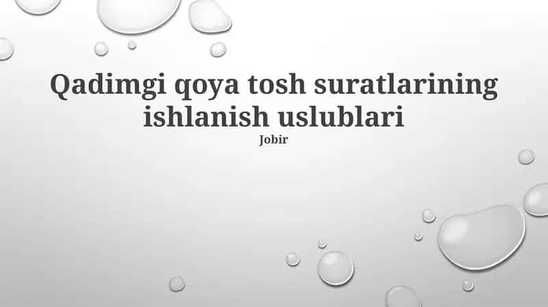 Ishlanish uslublari 1