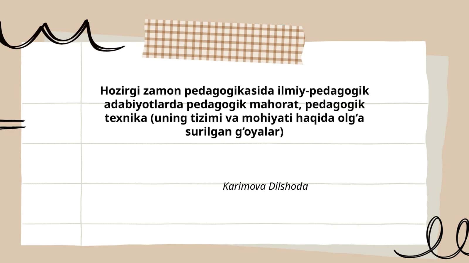 Pedagogik mahorat va texnika 1
