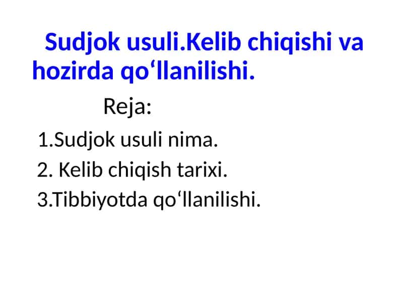 Su-Jok terapiyasi 1
