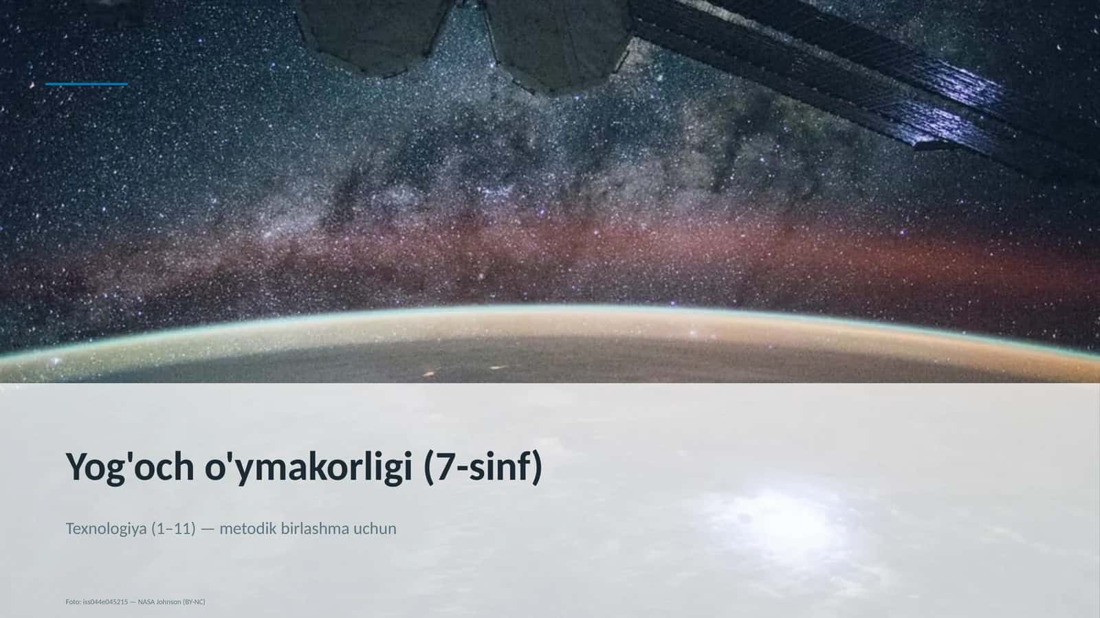 Yog'och o'ymakorligi (7-sinf) 1