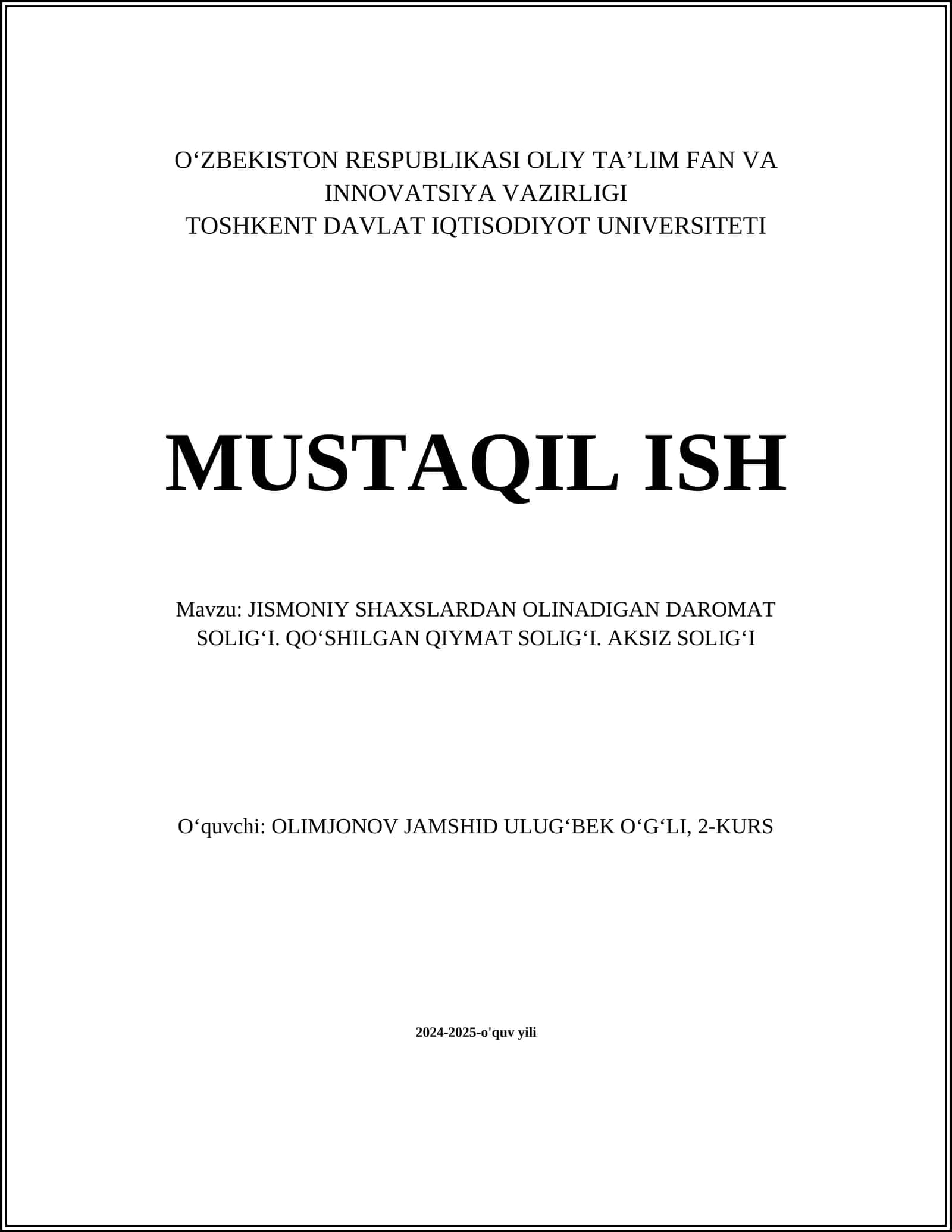 Jismoniy shaxslardan olinadigan daromatsoligi 1
