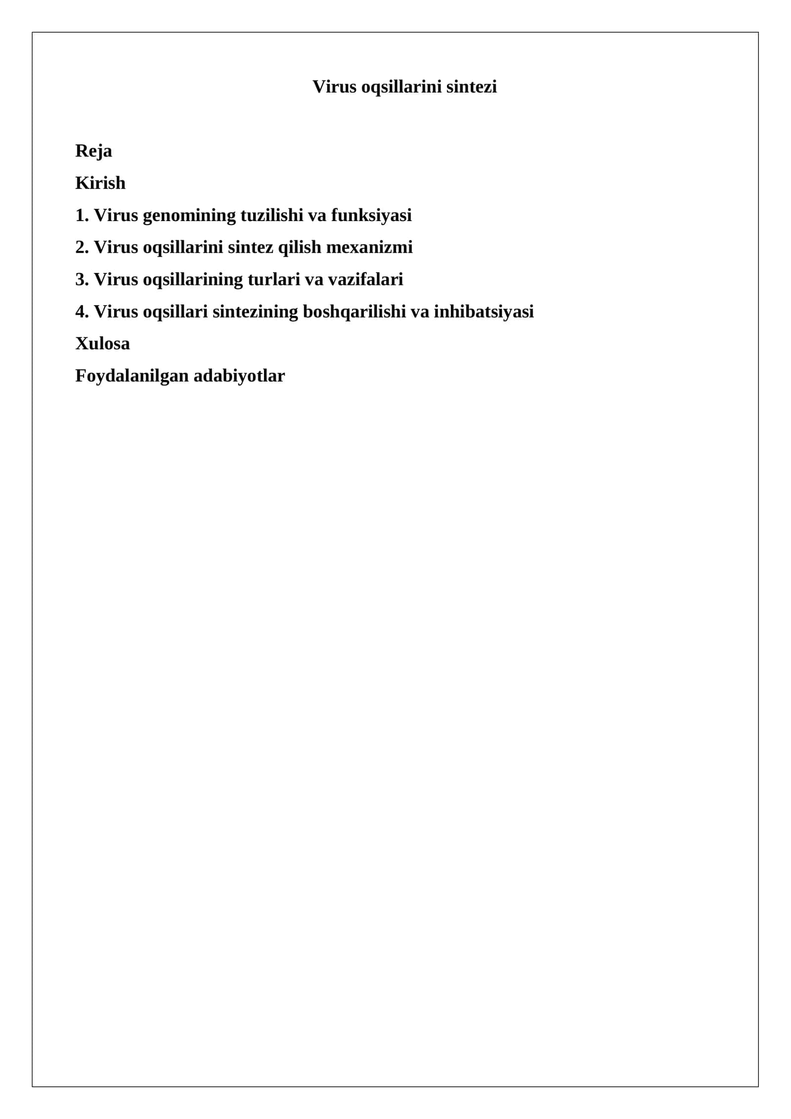 Virus oqsillarini sintezi 1