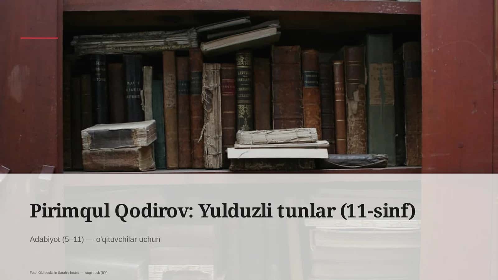 Pirimqul Qodirov: Yulduzli tunlar (11-sinf) 1