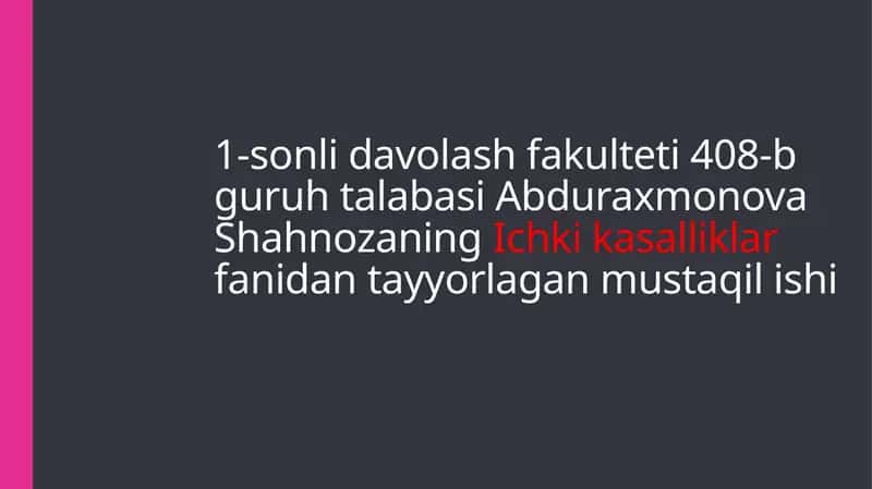 Bo'g'im Sindromi va Uning Asosiy Kasalliklari 1