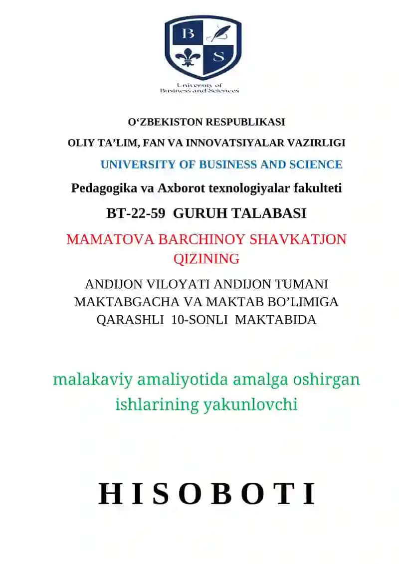 10-sonli maktab malakaviy amaliyoti 1