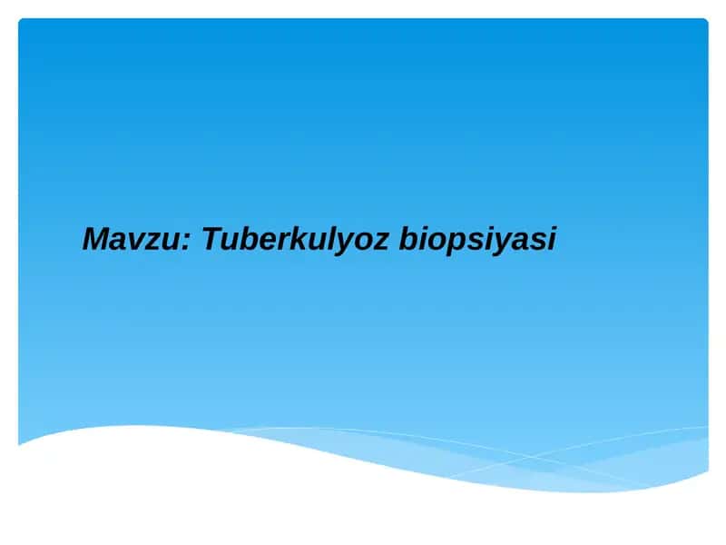 Tuberkulyoz biopsiyasi 1