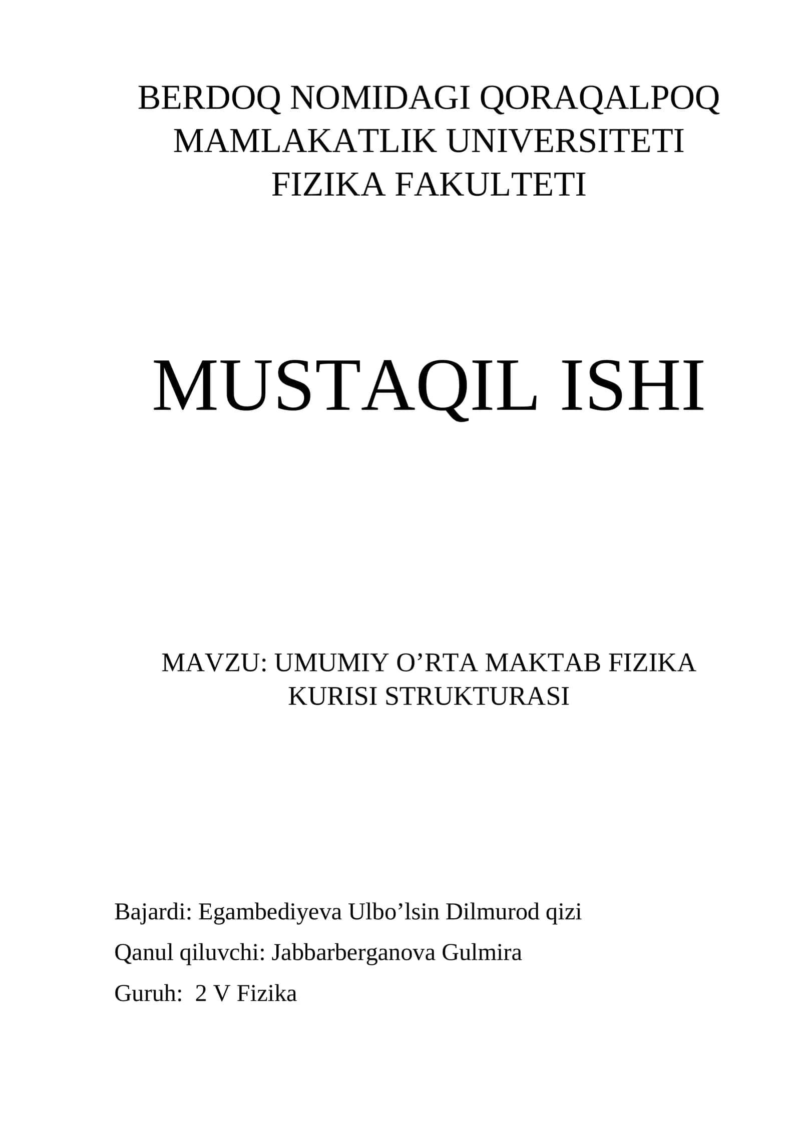Umumiy oʻrta maktab fizika kursi strukturasi 1
