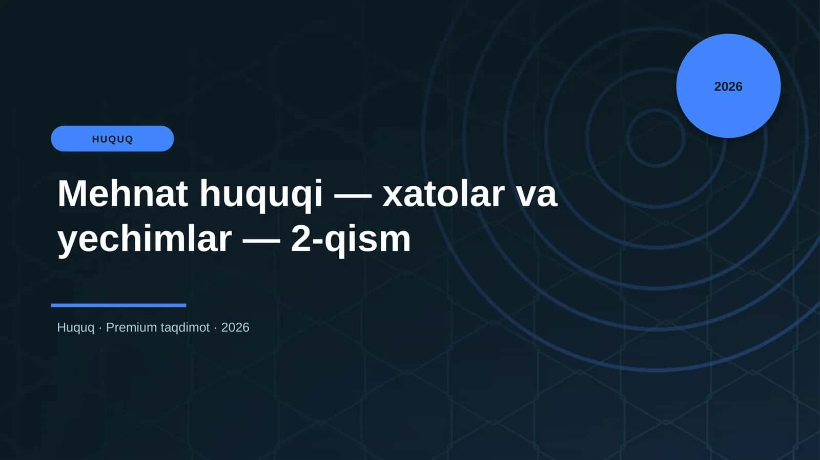 Mehna huquqi - xatolar va yechimlar - 2-qism 1