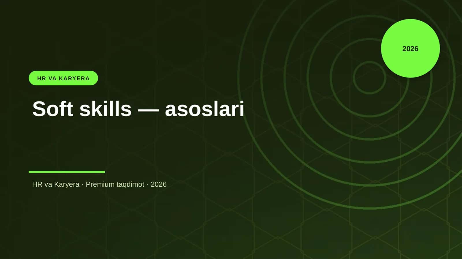 Soft skills — asoslari 1