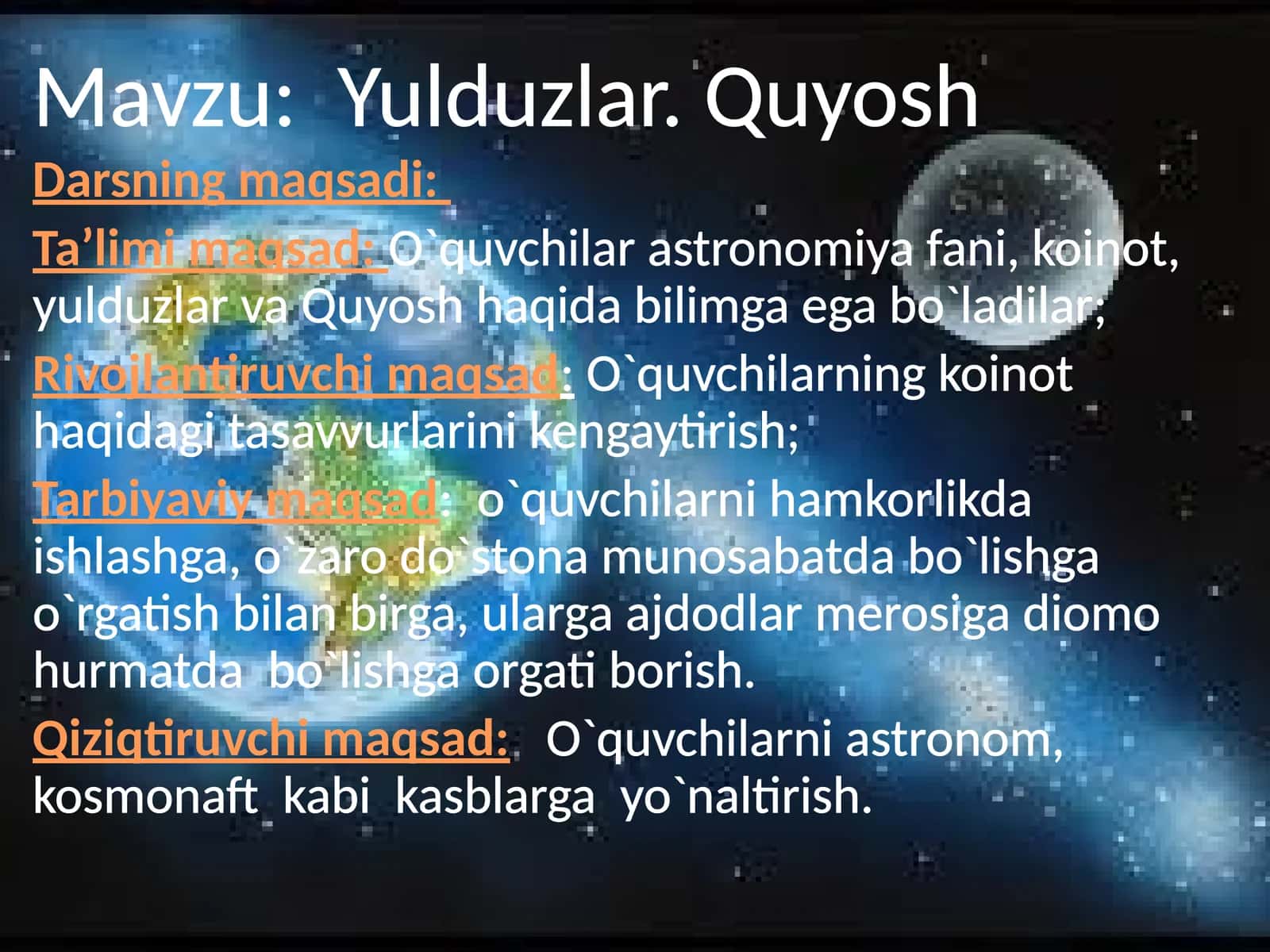 Yulduzlar.Quyosh 1