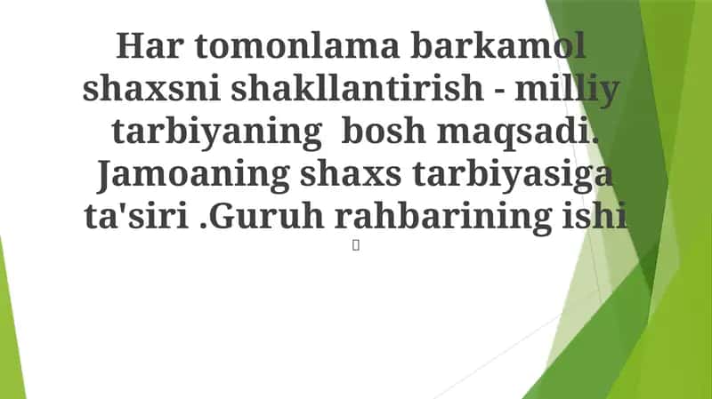 Samarali Guruh Rahbarlarining Xususiyatlari 1