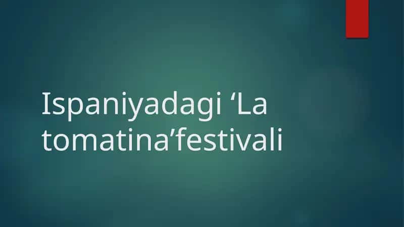 La Tomatina festivali 1
