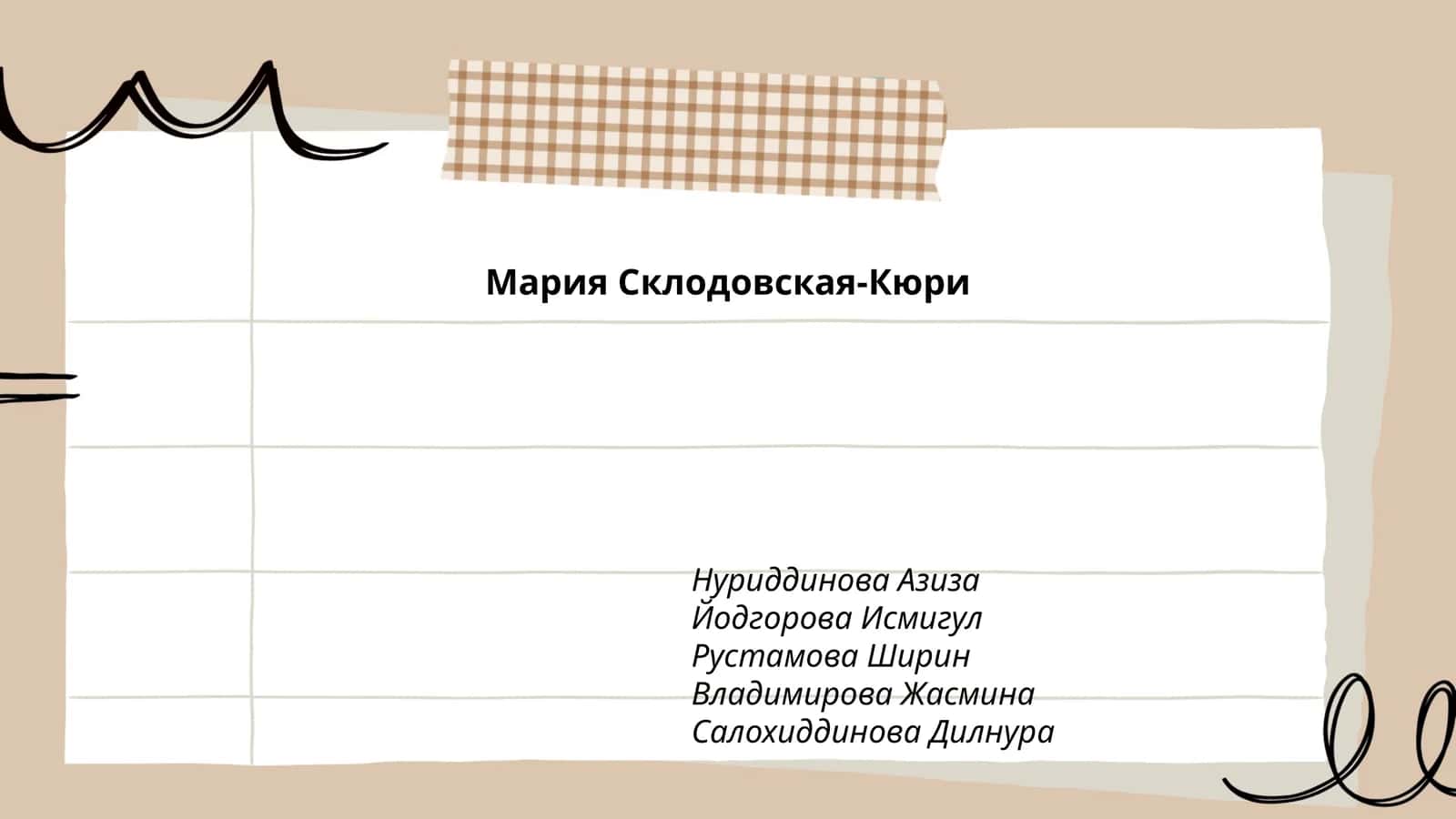 Биография Марии Склодовской-Кюри 1