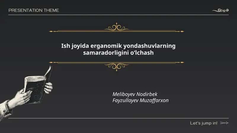 Ish joyida erganomik yondashuvlarning samaradorligini oʻlchash 1