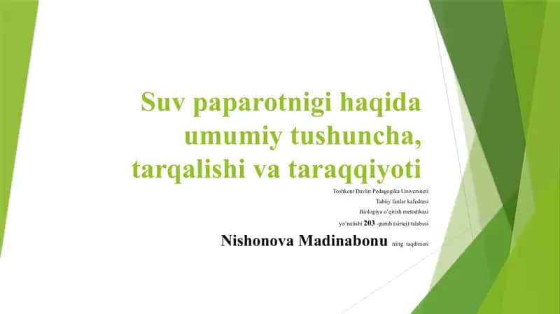 Biologiya o’qitish metodikasi 1